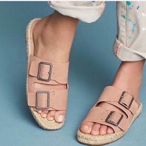Splendid Nude Blake Buckle Espadrille Sandals 7.5